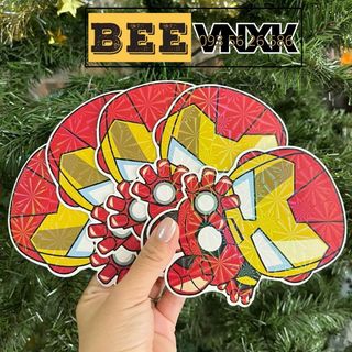 Combo 5 bao lì xì Tết 2026 hình siêu nhân Ironman phản quang lấp lánh - Nhiều mẫu phong bao chibi Giáp Thìn - BEE VNXK