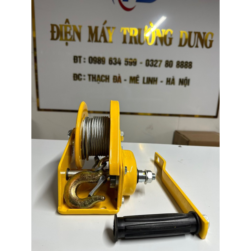 Tời quay tay nhập khẩu tự hãm tải 1200 lbs( 540kg ) ròng rọc 300kg và ...