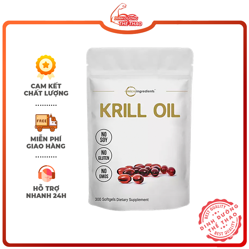 Viên Dầu Krill Oil Hỗ Trợ Tăng Trí Nhớ, Sáng Mắt MICRO INGREDIENTS