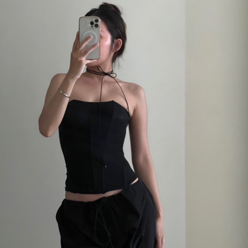 [SỈ] Vòng cổ dạ lộn thắt nơ màu đen/trắng/hồng/nâu QUEMEO phong cách