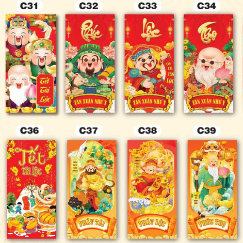 Bao Lì Xì  Nhiều Màu May Mắn