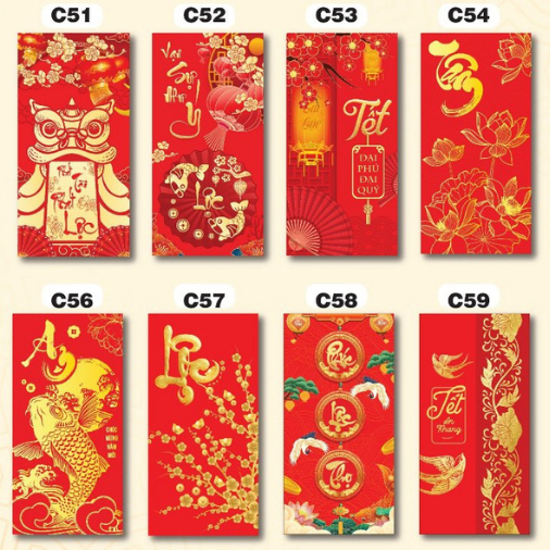 Bao Lì Xì  Nhiều Màu May Mắn