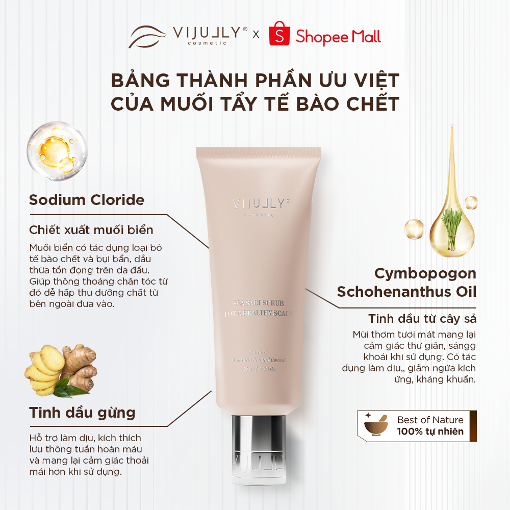 Ảnh Muối Tẩy Tế Bào Chết Da Đầu VI JULLY Giảm Gàu, Giảm Ngứa, Ngăn Rụng và Giảm Bết Tóc 2