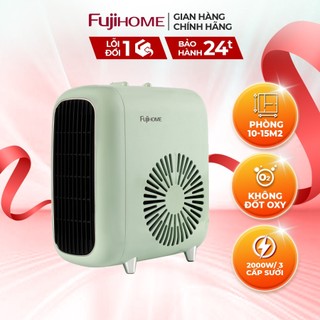 Quạt sưởi gốm mini FUJIHOME FH1200 Làm ấm nhanh - Không khô da - Không phát sáng - Tiết kiệm điện