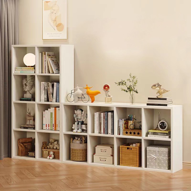 kệ gỗ tổ ong đa năng màu trắng lắp ráp tiện lợi chắc chăn, kệ sách 2 3 4 tầng