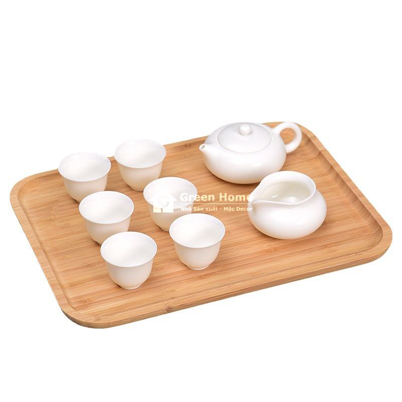 Khay Gỗ Tre Tự Nhiên, Đĩa Gỗ Tre Chụp Hình Decor, Đựng Đồ Ăn Uống Trong Gia Đình, Quán Cafe Nhà Hàng