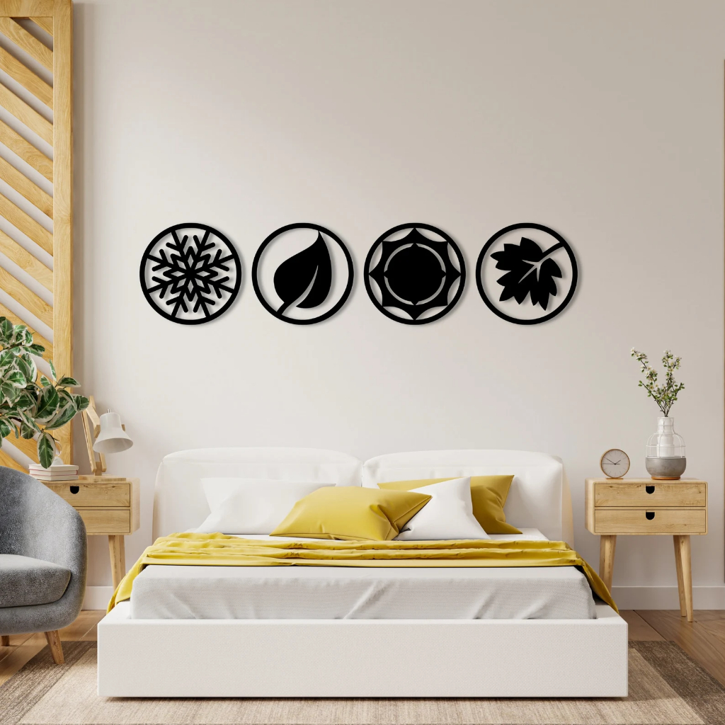 Tranh sắt CNC B18 | Bộ tranh sắt phong cách tối giản hiện đại, Treo tường nghệ thuật, Decor trang trí nội thất