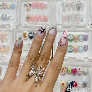 Nailbox đơn giản dễ thương form tròn nhọn