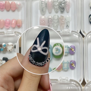 Nailbox đơn giản dễ thương form tròn nhọn