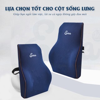 [Sale 50%]  Gối tựa lưng văn phòng cao su non cao cấp E-MA - Chống đau mỏi vùng lưng, thắt lưng Happykids
