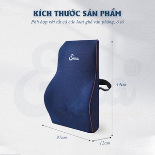 [Sale 50%]  Gối tựa lưng văn phòng cao su non cao cấp E-MA - Chống đau mỏi vùng lưng, thắt lưng Happykids