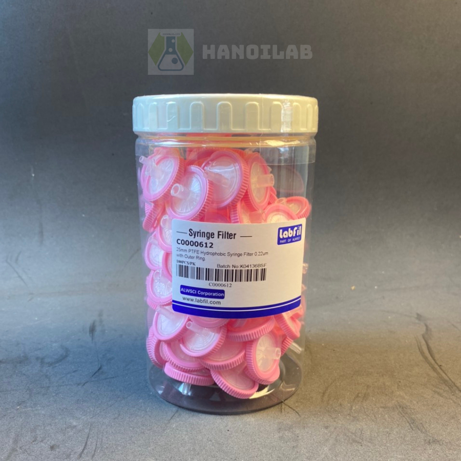 Filtro A Siringa PTFE 25mm, Porosità 0.22μm, Confezione Da 100 Pezzi
