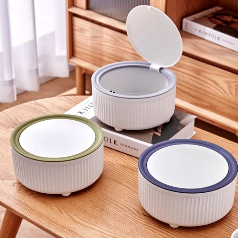 Thùng rác mini, thùng đựng rác tròn chất liệu nhựa, kích …