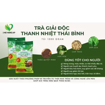 Trà Giải Độc Thanh Nhiệt Thái Bình 1Kg:Thảo quyết minh, hoa hòe, cam thảo sâm dứa-Thương hiệu: AP Phú Hưng