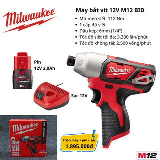 Máy khoan Milwaukee, máy vặn vít Milwaukee 18V và 12V. Chính hãng bảo hành 12 tháng Milwaukee