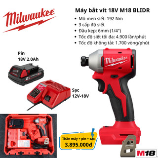 Máy khoan Milwaukee, máy vặn vít Milwaukee 18V và 12V. Chính hãng bảo hành 12 tháng Milwaukee
