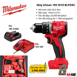Máy khoan Milwaukee, máy vặn vít Milwaukee 18V và 12V. Chính hãng bảo hành 12 tháng Milwaukee