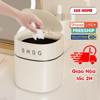 Thùng rác mini để bàn thiết kế mới ngăn mùi hiệu quả kiểu dáng nắp gập và nắp lật