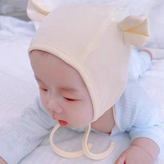 Mũ Tai Gấu Đáng Yêu Bemohome Chất Cotton 2 Lớp Mềm Mại Cho Bé Có Dây Buộc