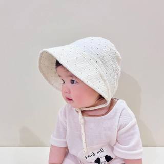 Mũ Tai Gấu Đáng Yêu Bemohome Chất Cotton 2 Lớp Mềm Mại Cho Bé Có Dây Buộc