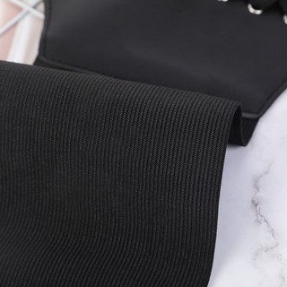Đai váy liền, corset đầm, áo sơ mi, jumpsuit bản rộng, chất liệu chun co giãn, mặt da PU xỏ dây trang trí W78