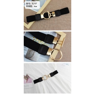 Đai váy liền, đai đầm liền, áo sơ mi, jumpsuit bản rộng, chất liệu chun co giãn, khóa tròn cài W79