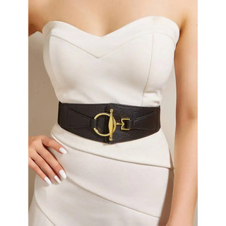 Đai váy liền, đai đầm liền, áo sơ mi, jumpsuit bản rộng, chất liệu chun co giãn, khóa tròn cài W79