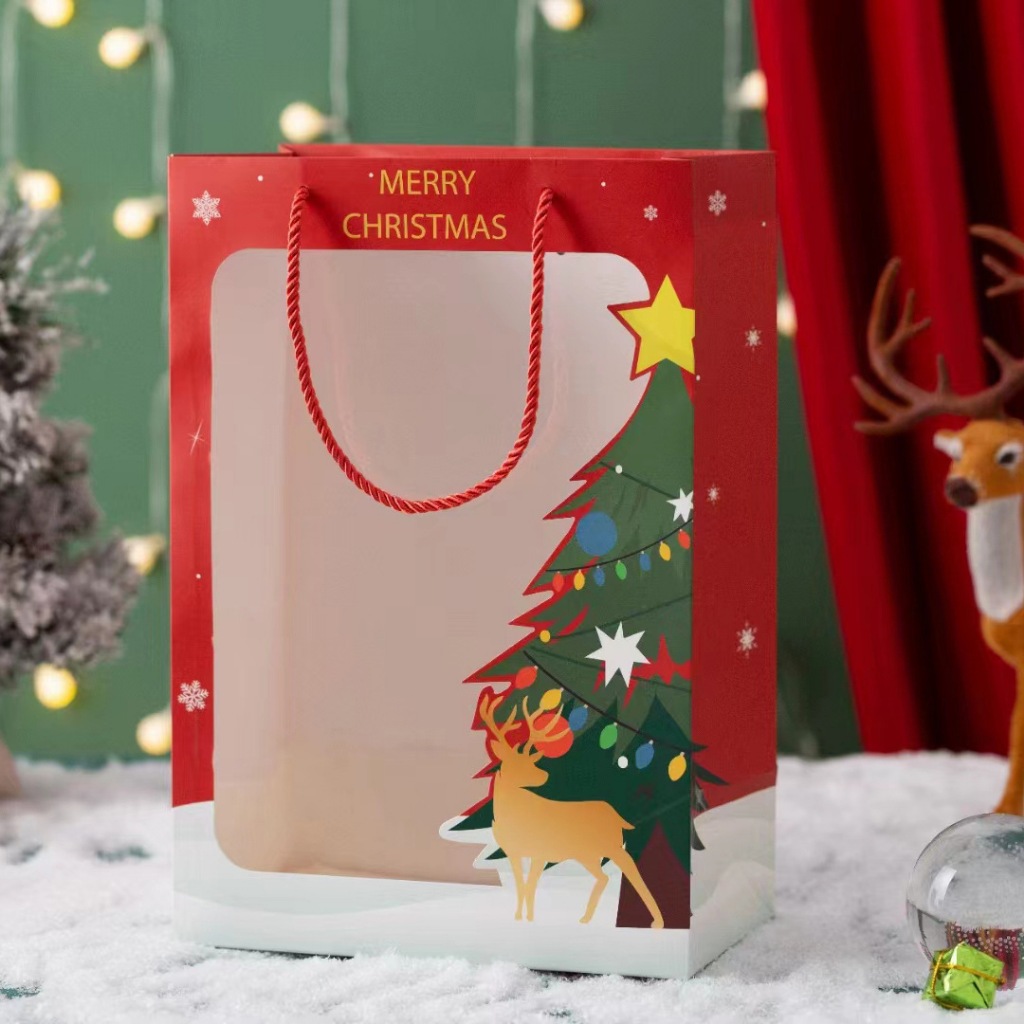Túi quà giáng sinh Noel, Túi giấy đựng quà hoạ tiết Noel đẹp mắt