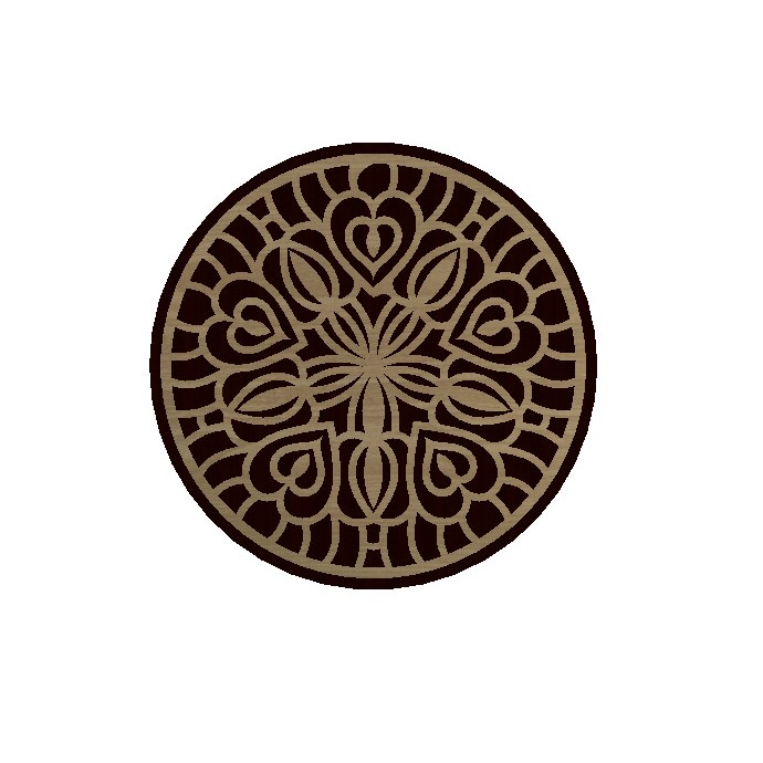 Tranh gỗ mandala, Tranh Gỗ 3D Mandala Chữ Om treo tường cho phòng thờ, phòng thiền, yoga, quán chay... MDL04