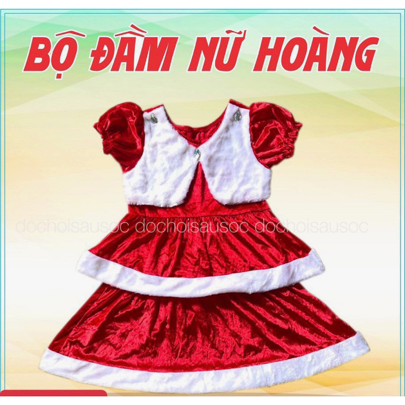 Váy nhung Noel cho bé gái từ 1-10 tuổi