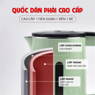 Bình Đun Siêu Tốc OSAKA KT-1818 – Dung Tích 1.8L, Công Suất 1500W, Inox 304, 3 Lớp Cách Nhiệt
