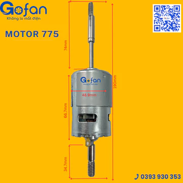 Motor 775 quạt 12V/24V 545-555-775-chế quạt kẹp bình 12V/24V- gofan-mô tơ 775-động cơ 775 quạt siêu mạnh-hàng có sẵn HCM