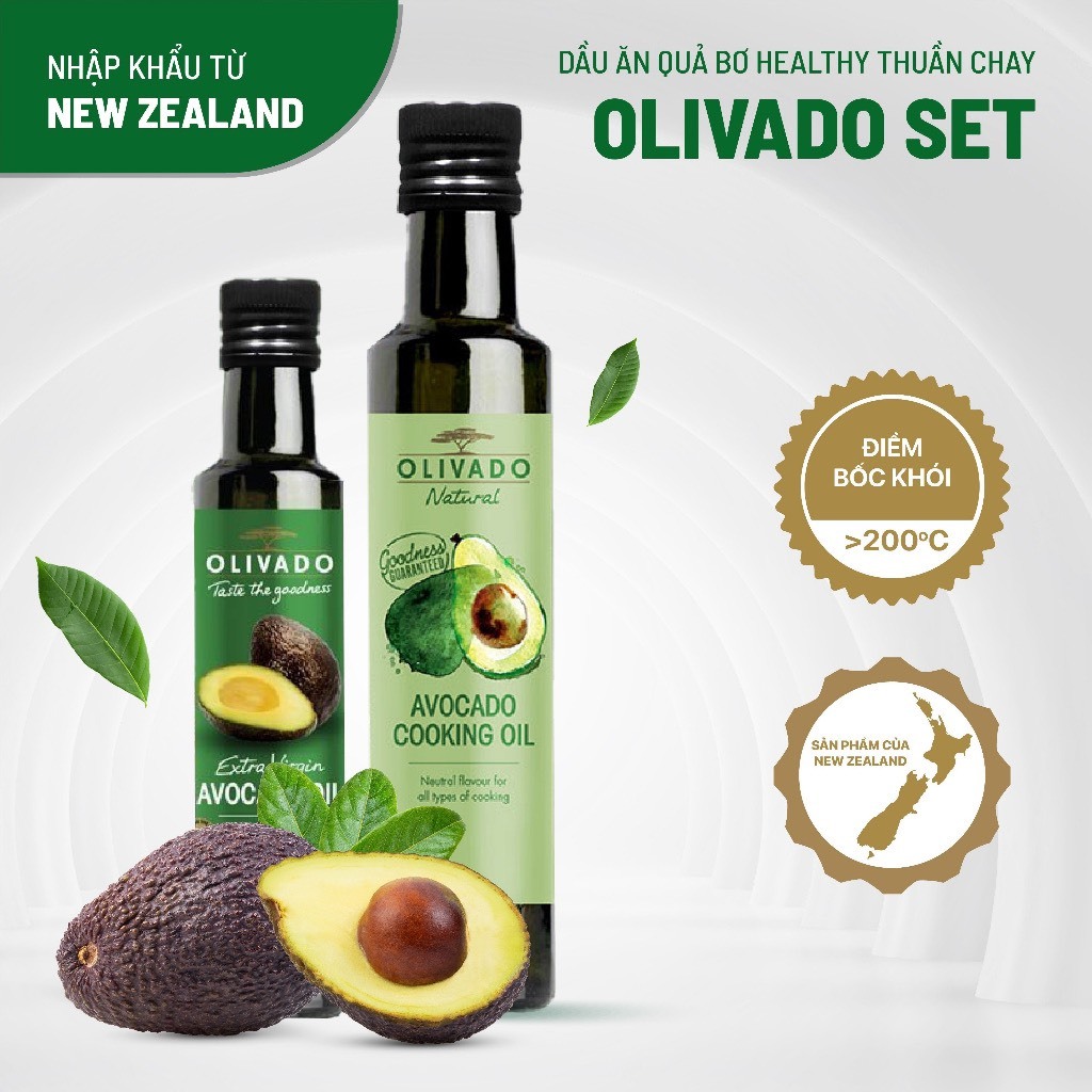 Dầu bơ nguyên chất cao cấp Olivado Avocado Cooking Oil Extra Virgin
