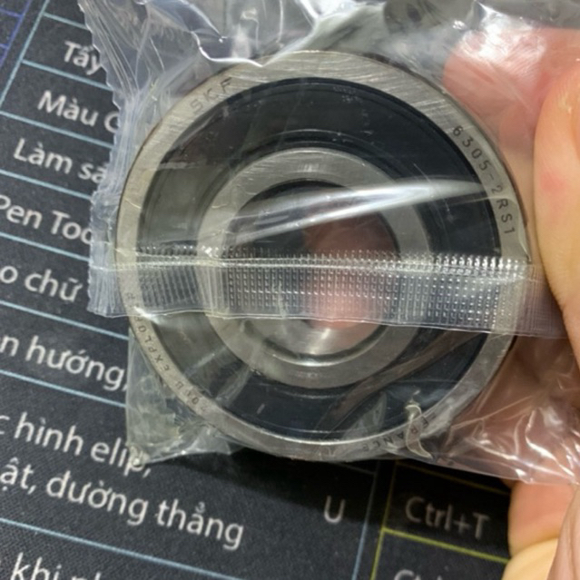 Vòng Bi 6305 SKF 2RS1 (mạ viền đen)