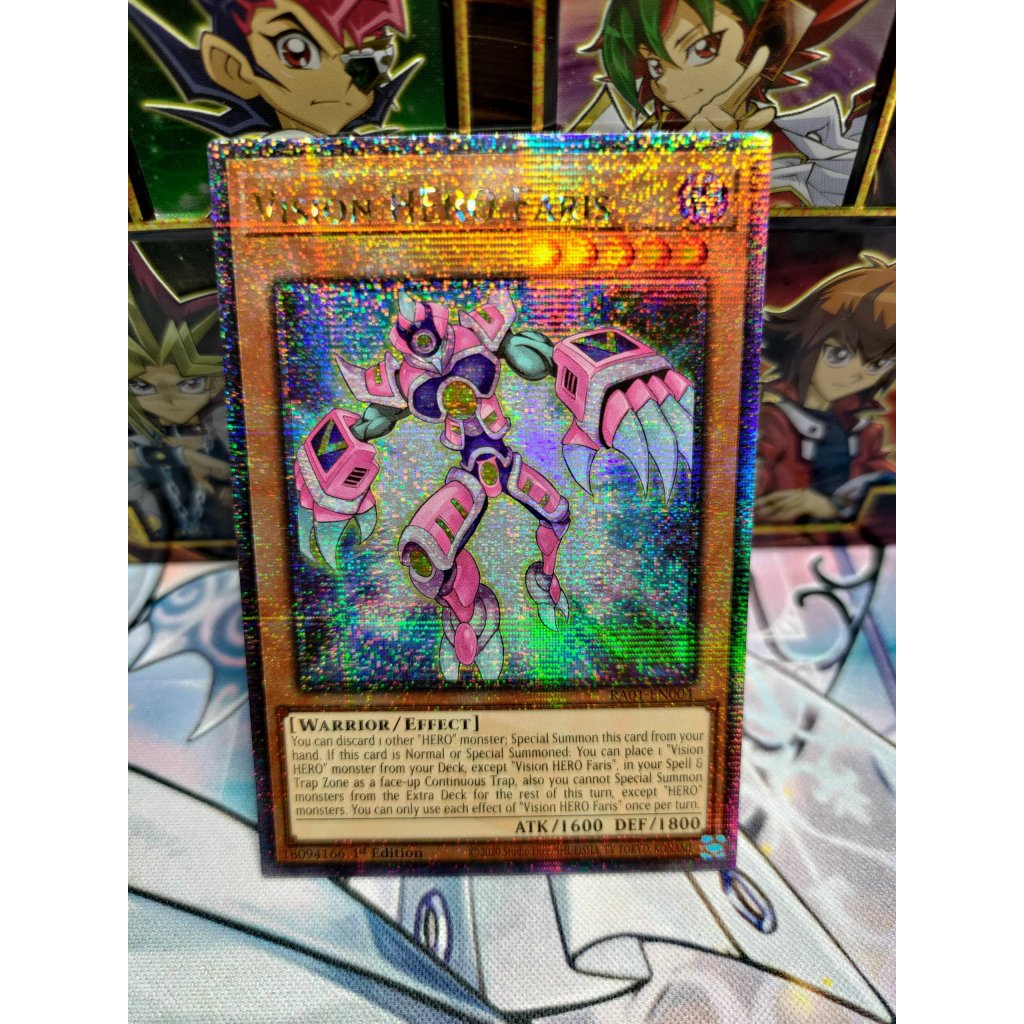 Yu-gi-oh! Vision Hero Faris Platinum Secret Rare Inglés