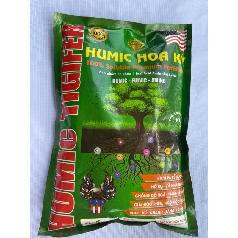Humic Hoa Kỳ kích ra rễ, nở bụi, đẻ nhánh, chống đổ ngã, giải độc phèn ...