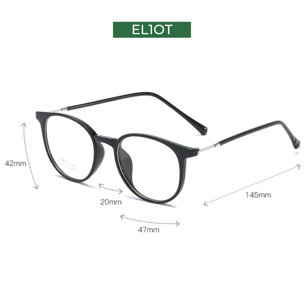 Kính mắt tròn nam nữ ELIOT Eyewear chất liệu nhựa lõi kim loại cứng cáp nhẹ nhàng thiết kế thời trang 8148