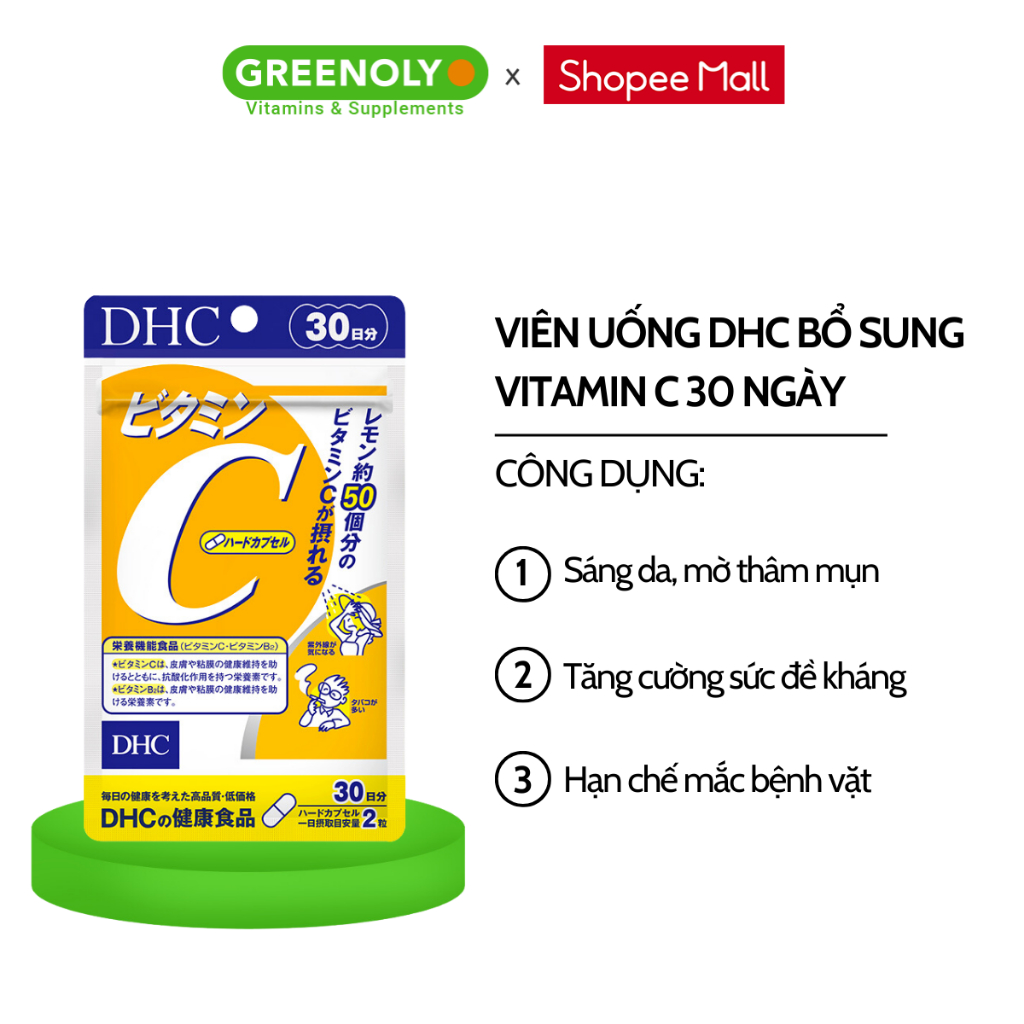Ảnh Viên Uống Hỗ Trợ Bổ Sung Vitamin C DHC hỗ trợ sáng da, giảm thâm và tăng đề kháng 30 Ngày 3