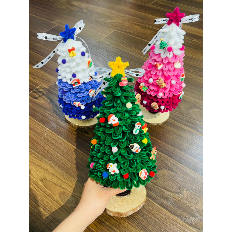 Charm cứng dày Noel trang trí cây thông kẽm nhung , mix trộn ngẫu nhiên ANGIHOME