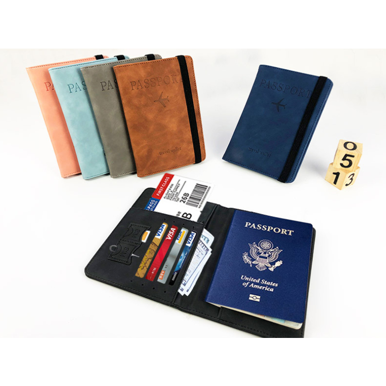Bao Da Bọc Hộ Chiếu Da Pu Ví Đựng Visa Đa Năng Cầm Du Lịch Tiện Dụng BHC001