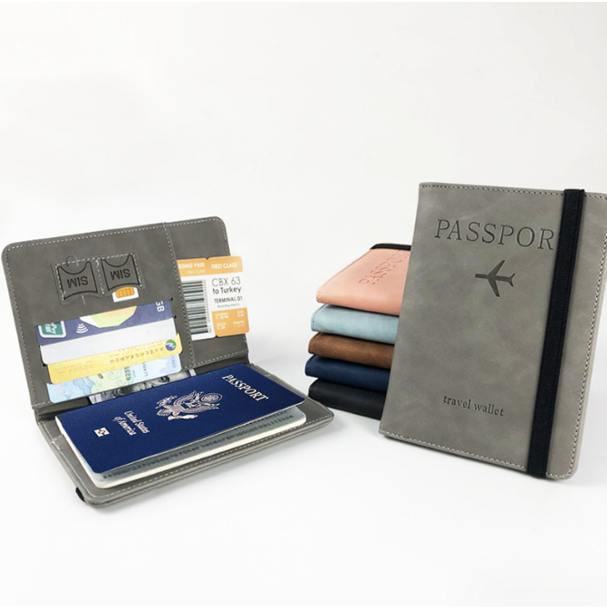 Bao Da Bọc Hộ Chiếu Da Pu Ví Đựng Visa Đa Năng Cầm Du Lịch Tiện Dụng BHC001
