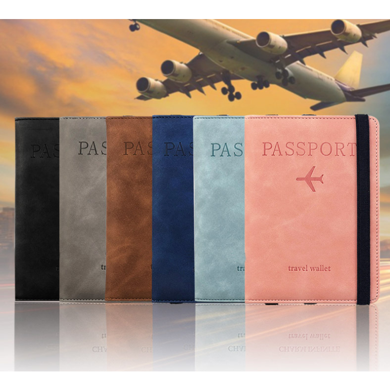Bao Da Bọc Hộ Chiếu Da Pu Ví Đựng Visa Đa Năng Cầm Du Lịch Tiện Dụng BHC001