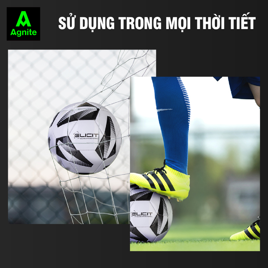 Quả bóng đá tiêu chuẩn số 5 Agnite chính hãng - Banh đá bóng GIÁ TÔT - PVC chống thấm nước - FE900