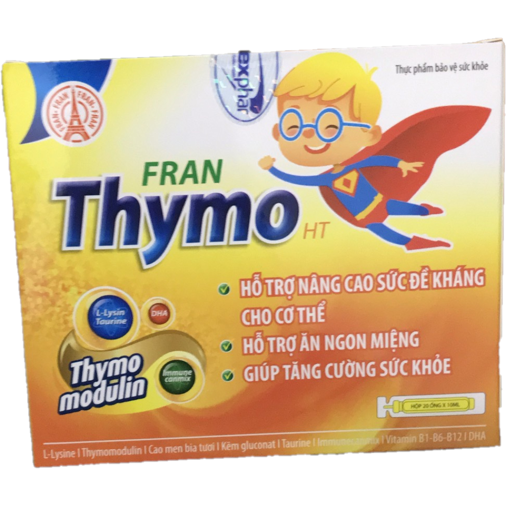 Ống uống hỗ trợ tăng cường sức đề kháng Fran Thymo HT hộp 20 ống x 10ml ...