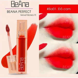 Son môi màu đỏ cam, cam đỏ Beana Ba01 hợp mọi loại da, mọi lứa tuổi, chất son mềm mịn lâu trôi hàng chính h.ãng