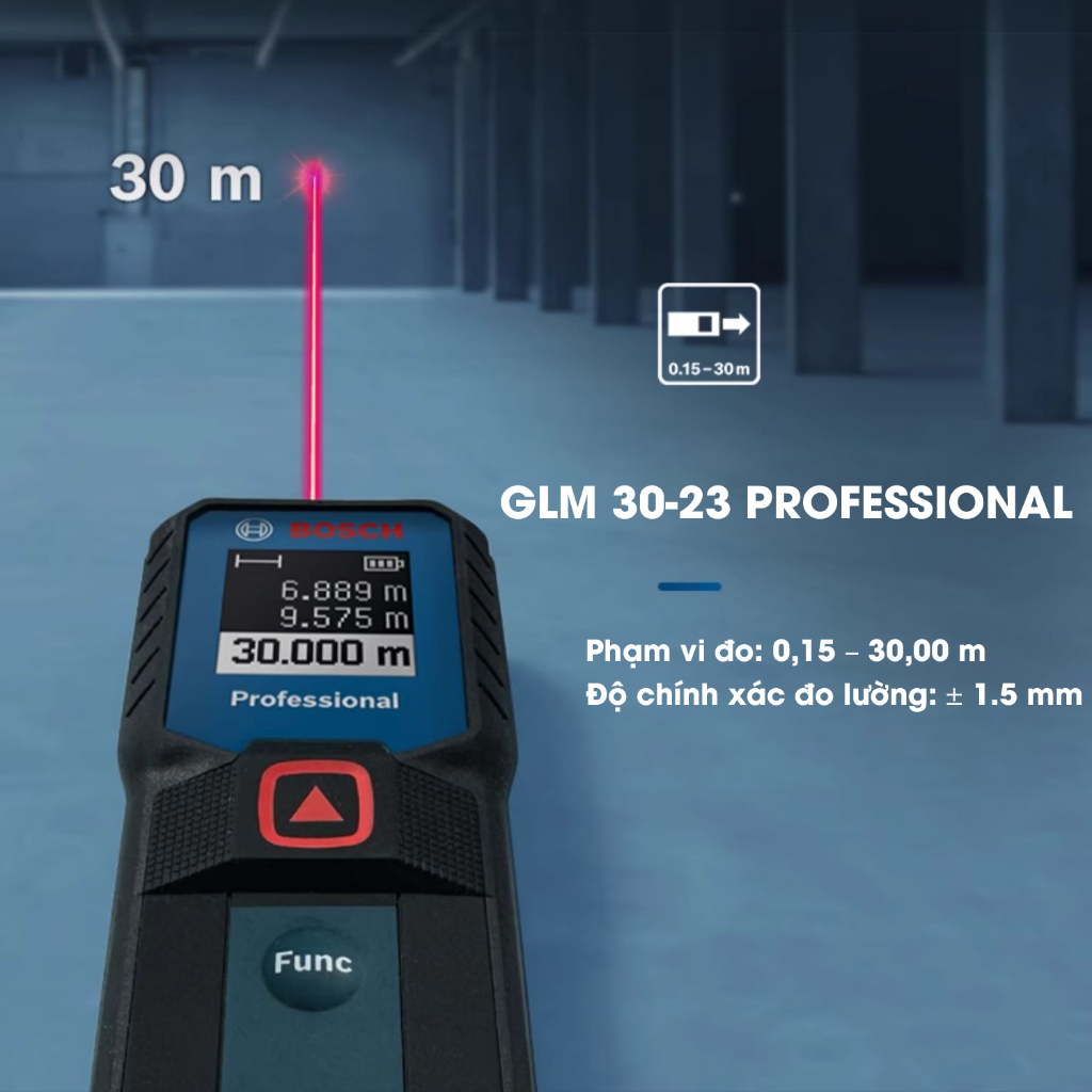 Máy đo khoảng cách Laser Bosch GLM 30-23 ( New)