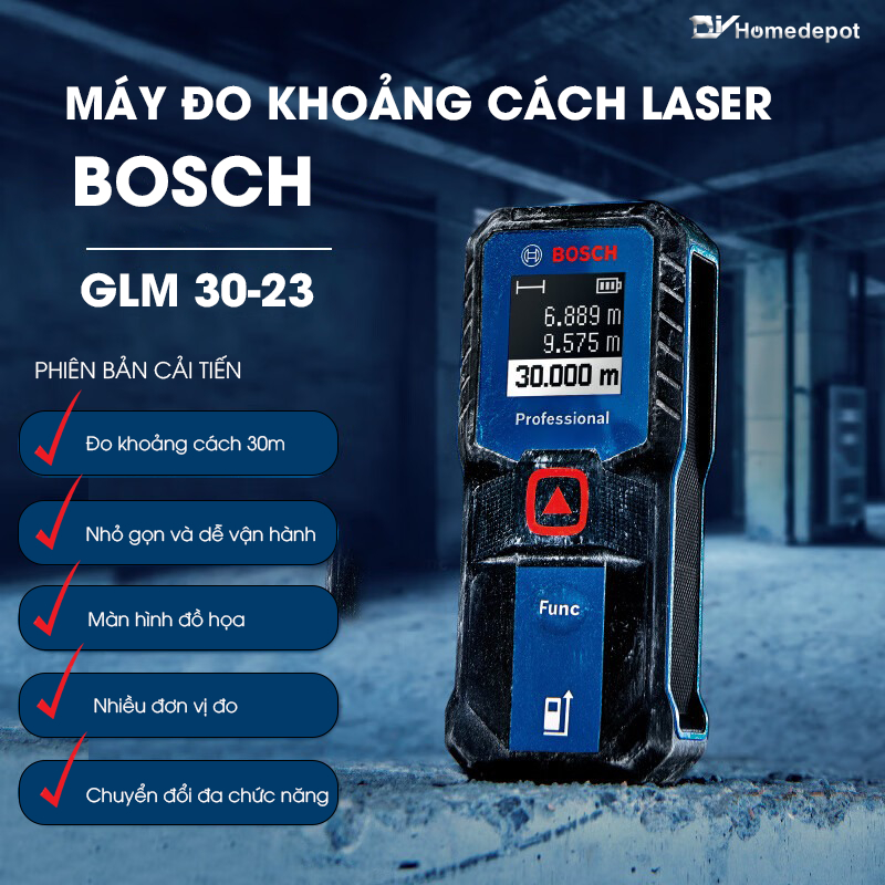 Máy đo khoảng cách Laser Bosch GLM 30-23 ( New)