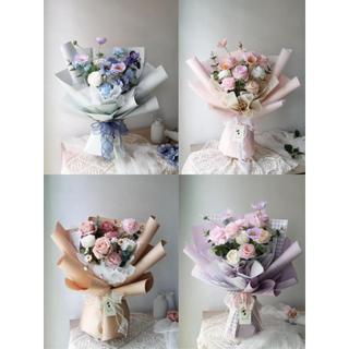 Giấy Gói Hoa Trơn Bọc Quà Tặng 20/11 Vintage Kỉ Niệm Handmade Khổ 58*58cm GQ29