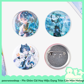 [Sẵn VN - Hỏa Tốc] Huy Hiệu Pin Ghim Dạng Tròn 58mm Cài Áo / Túi / Balo Hologram Phong Cách Game Genshin Impact Wanderer