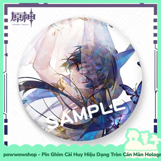 [Sẵn VN - Hỏa Tốc] Huy Hiệu Pin Ghim Dạng Tròn 58mm Cài Áo / Túi / Balo Hologram Phong Cách Game Genshin Impact Wanderer
